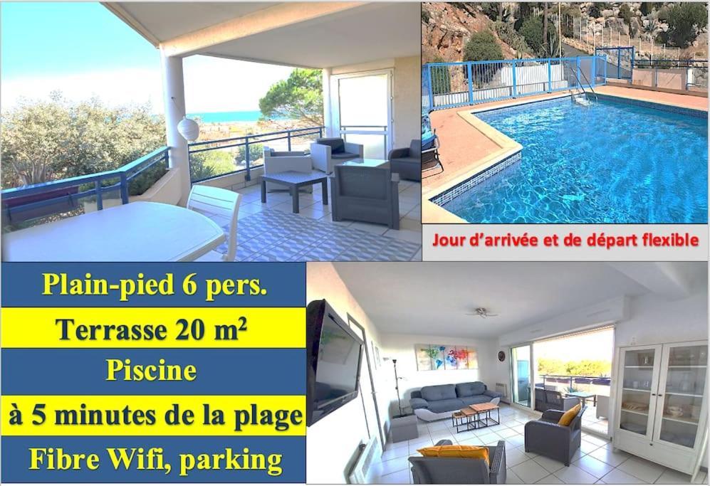Plain-Pied, Terrasse, Piscine, Pleine Vue Mer, Plage A 6' A Pied, Parking, Wifi فلوري المظهر الخارجي الصورة